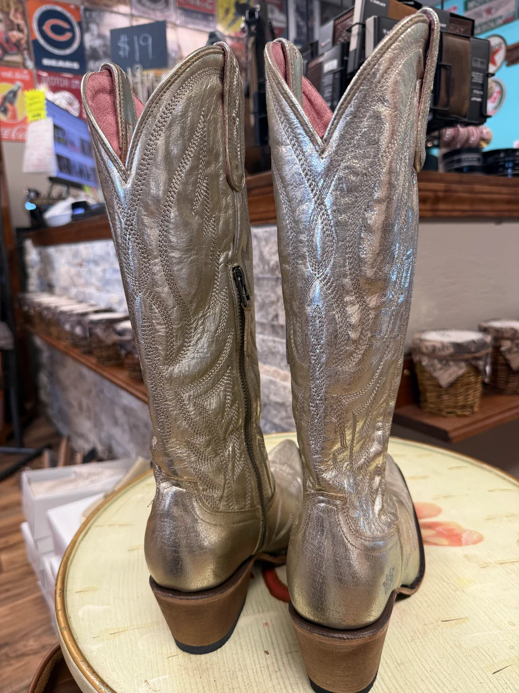 Women's Champagne Metallic Boots
