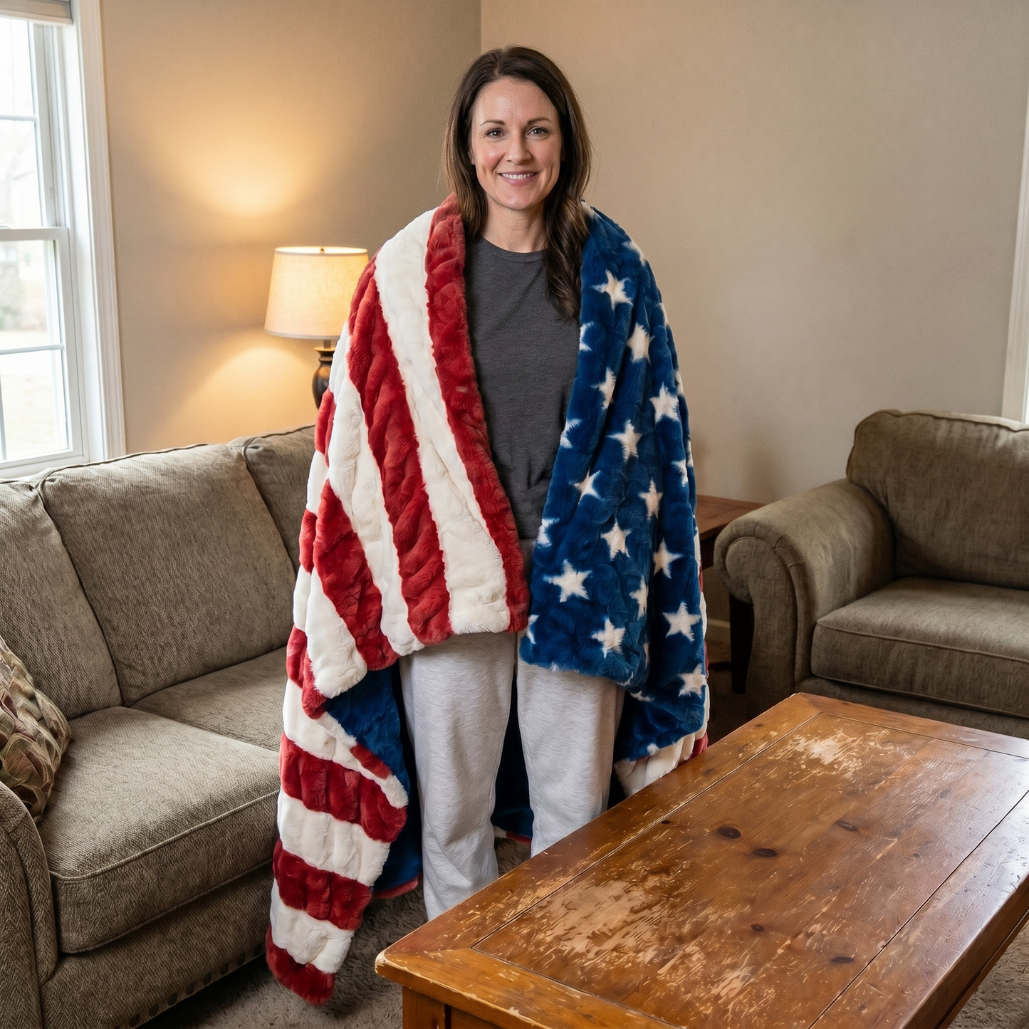 Patriots - Hugs Flag Blanket