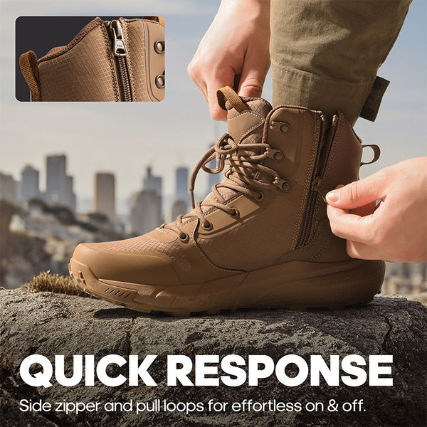 Men's Brown Lightweight Military Tactical Boots