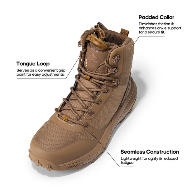 Men's Brown Lightweight Military Tactical Boots