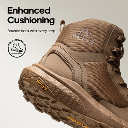 Brown breathable mesh tactical patrol boots