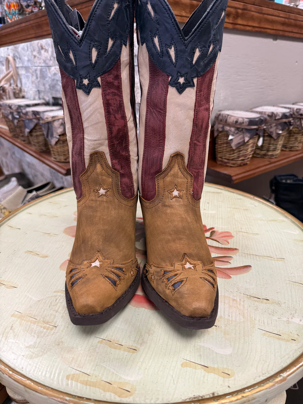 Women's Keyes Stars and Stripes Cowboy Boots
