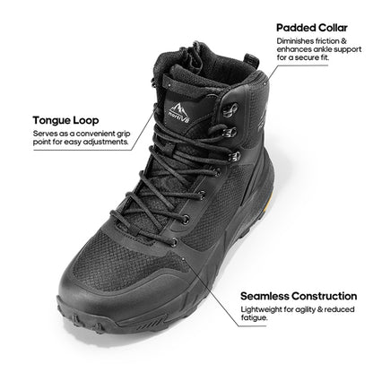 Men's Black Lightweight Military Tactical Boots