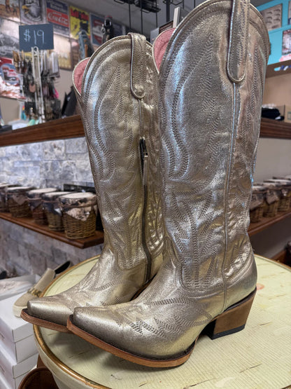 Women's Champagne Metallic Boots