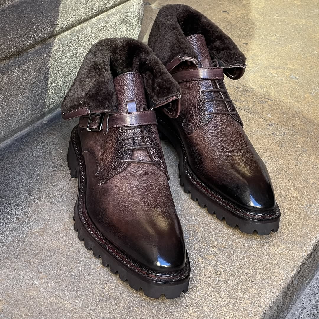 Men's high-quality velvet boots
