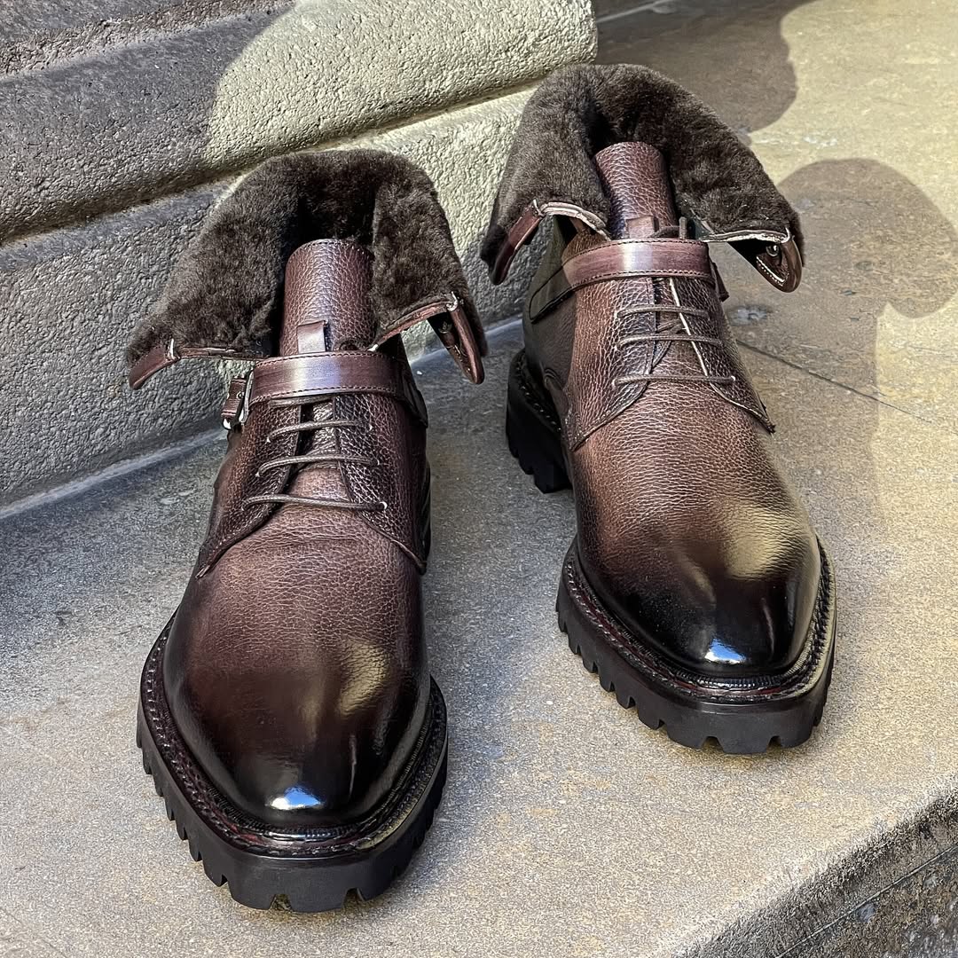 Men's high-quality velvet boots