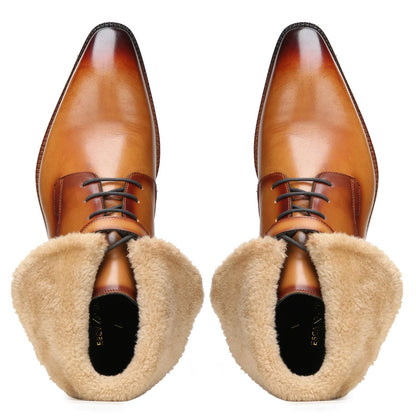 Stalwart Tan Designer Fur Boots