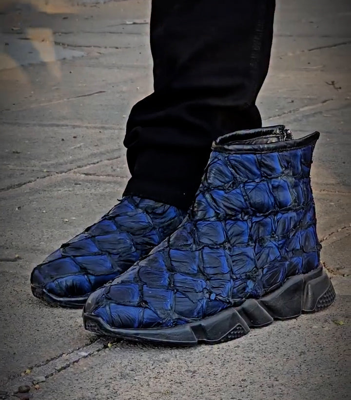 Fish skin sneakers