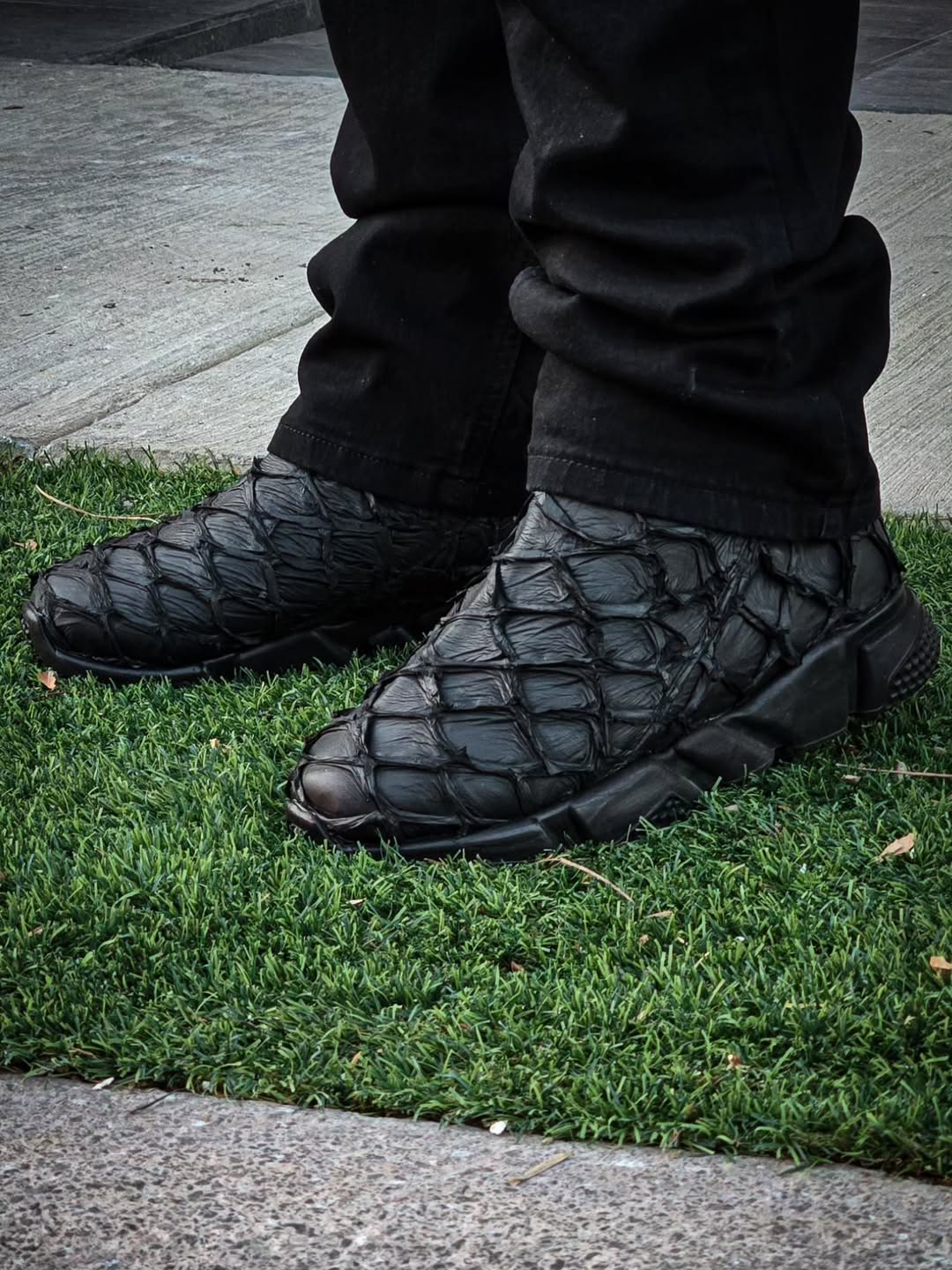 Fish skin sneakers