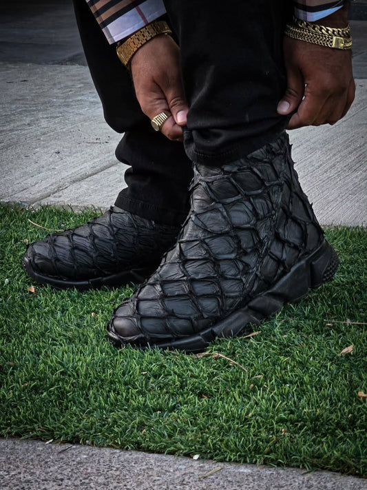 Fish skin sneakers
