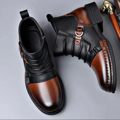 2026 Men's Luxury Denim Leather Boots