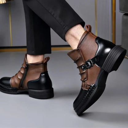 2026 Men's Luxury Denim Leather Boots