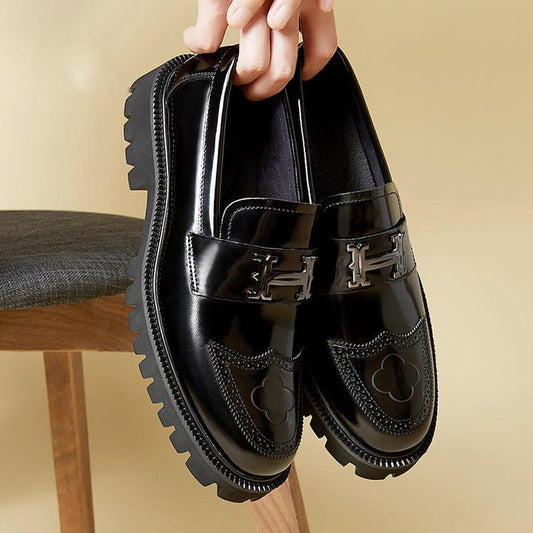 Men's luxury leather slip-on loafers