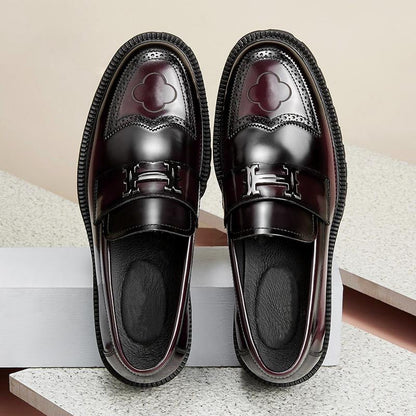 Men's luxury leather slip-on loafers
