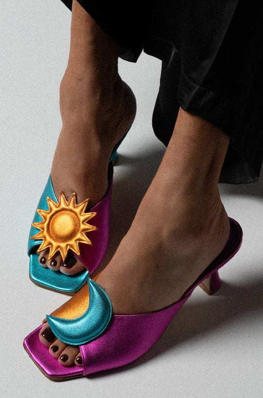 Sun & Moon low-heeled sandals
