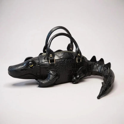 Crocodile leather handbag