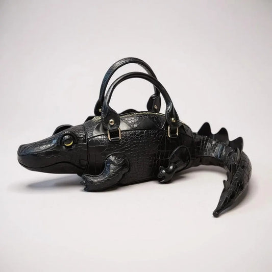 Crocodile leather handbag