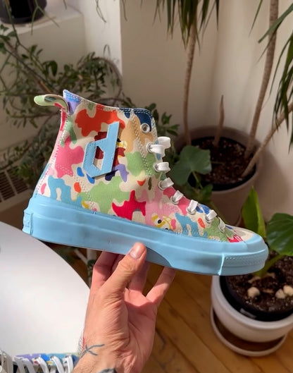 Handmade custom-colored sneakers