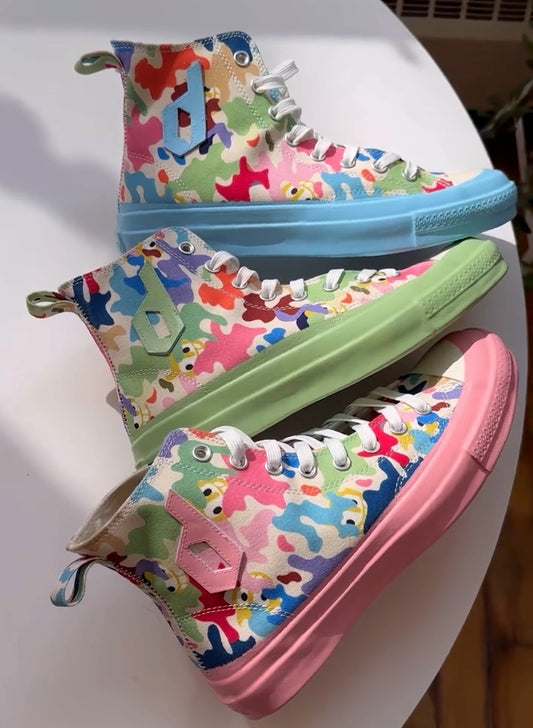 Handmade custom-colored sneakers