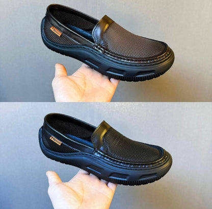 Men's casual leather slip-on loafers