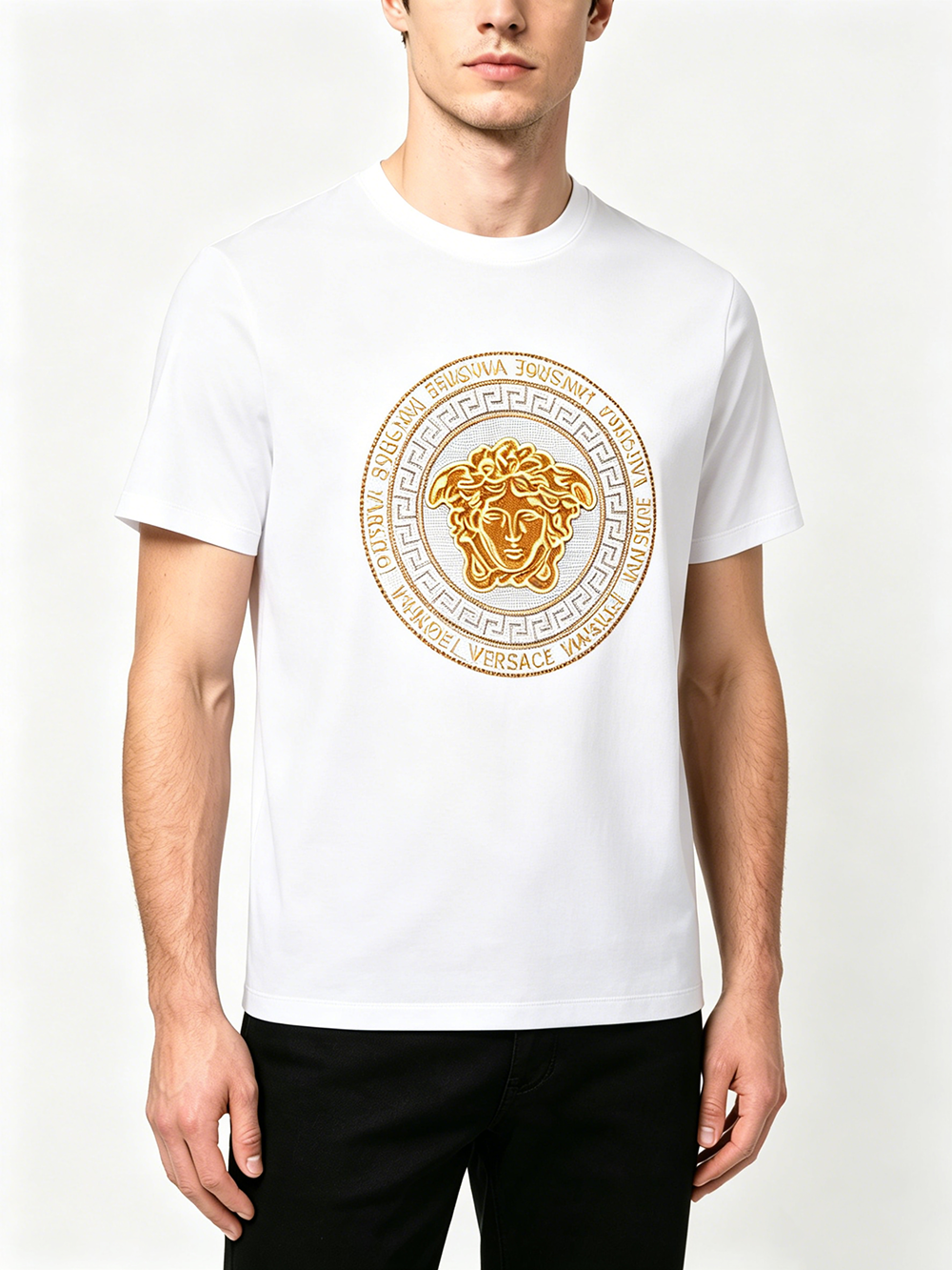 Luxury sparkling rhinestone T-shirt