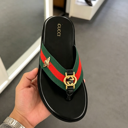 Black luxury versatile slippers