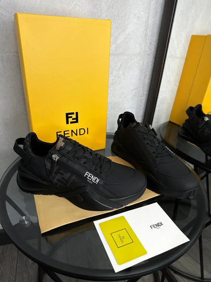 High-quality luxury black sneakers