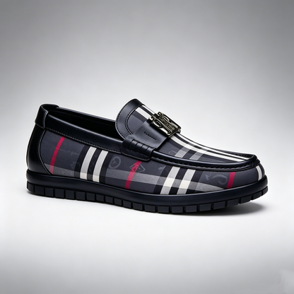Retro striped luxury loafers