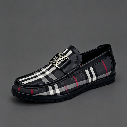 Retro striped luxury loafers