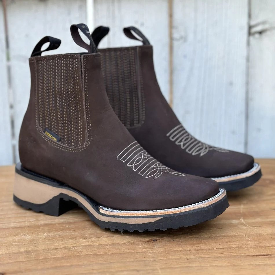 Men's Short Western Square Toe Boots