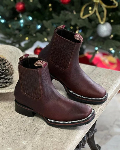 Men's square-toe cowboy boots