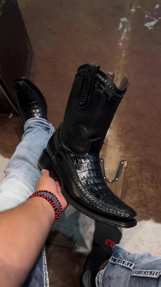 Exotic Crocodile Embossed Boots