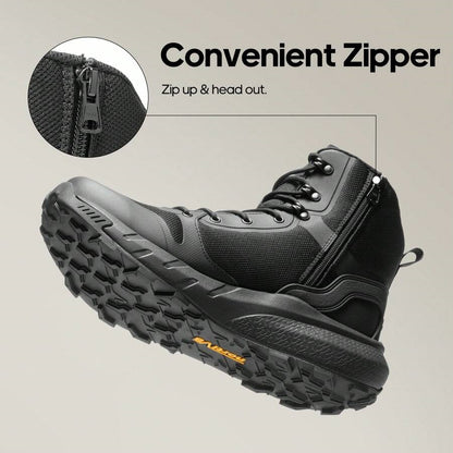 Black breathable mesh tactical patrol boots