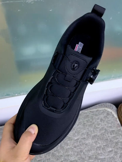 Men's Black Breathable Rotary Knob Sneakers