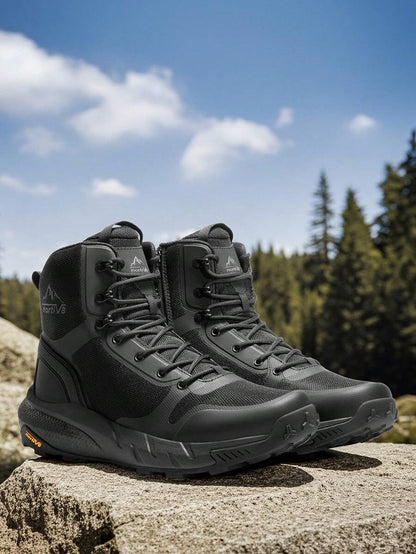 Black breathable mesh tactical patrol boots