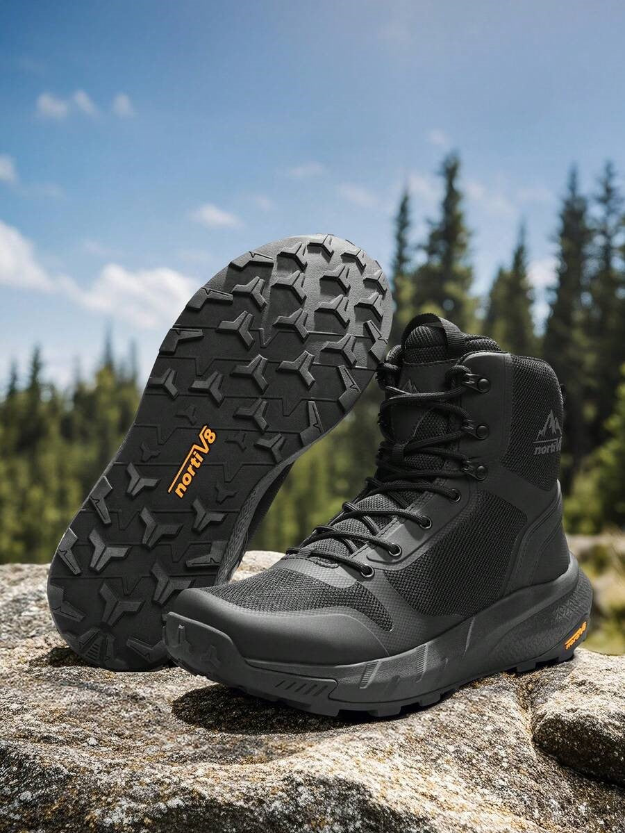 Black breathable mesh tactical patrol boots