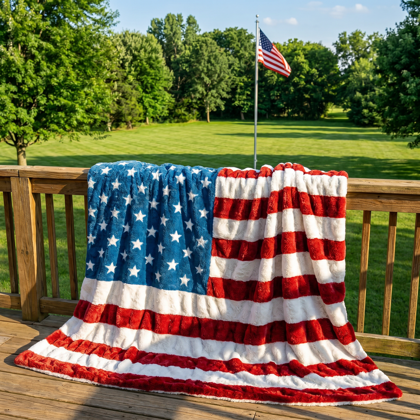 Patriots - Hugs Flag Blanket